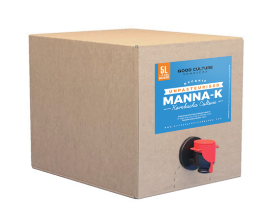 5 Litres of Manna-KX -Premium Green & Black Tea Kombucha  – Makes 150 Litres